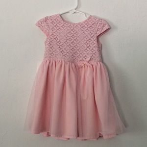 Lace Top Pink Formal Baby Dress